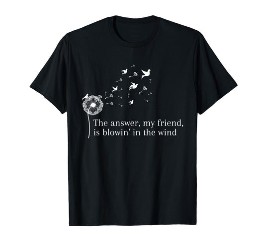 Dandelion Blowing Away In The Wind Into The Sky T-Shirt