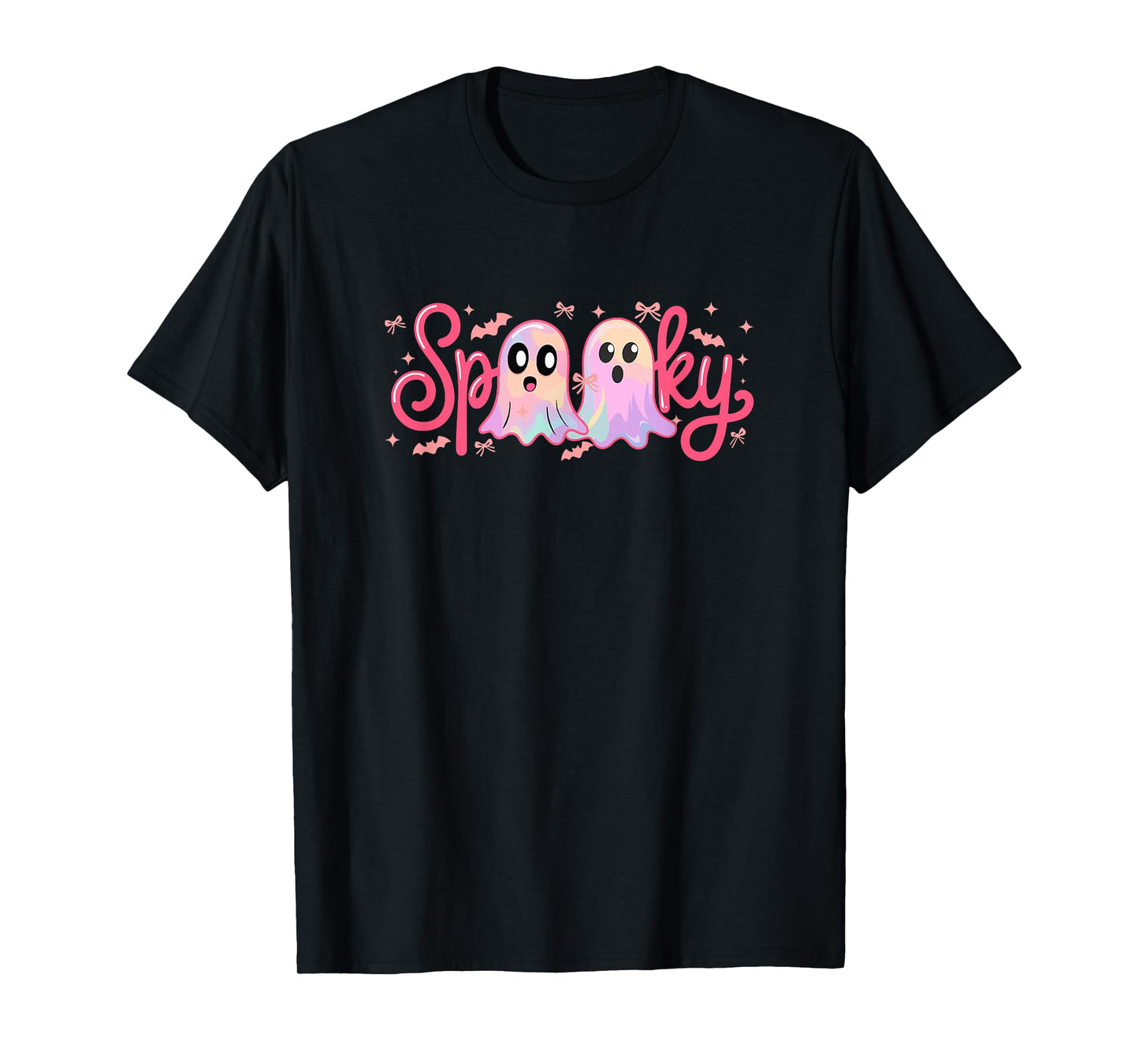 Spooky Halloween Colorful Boo Ghost Costume Kids Girls Women T-Shirt