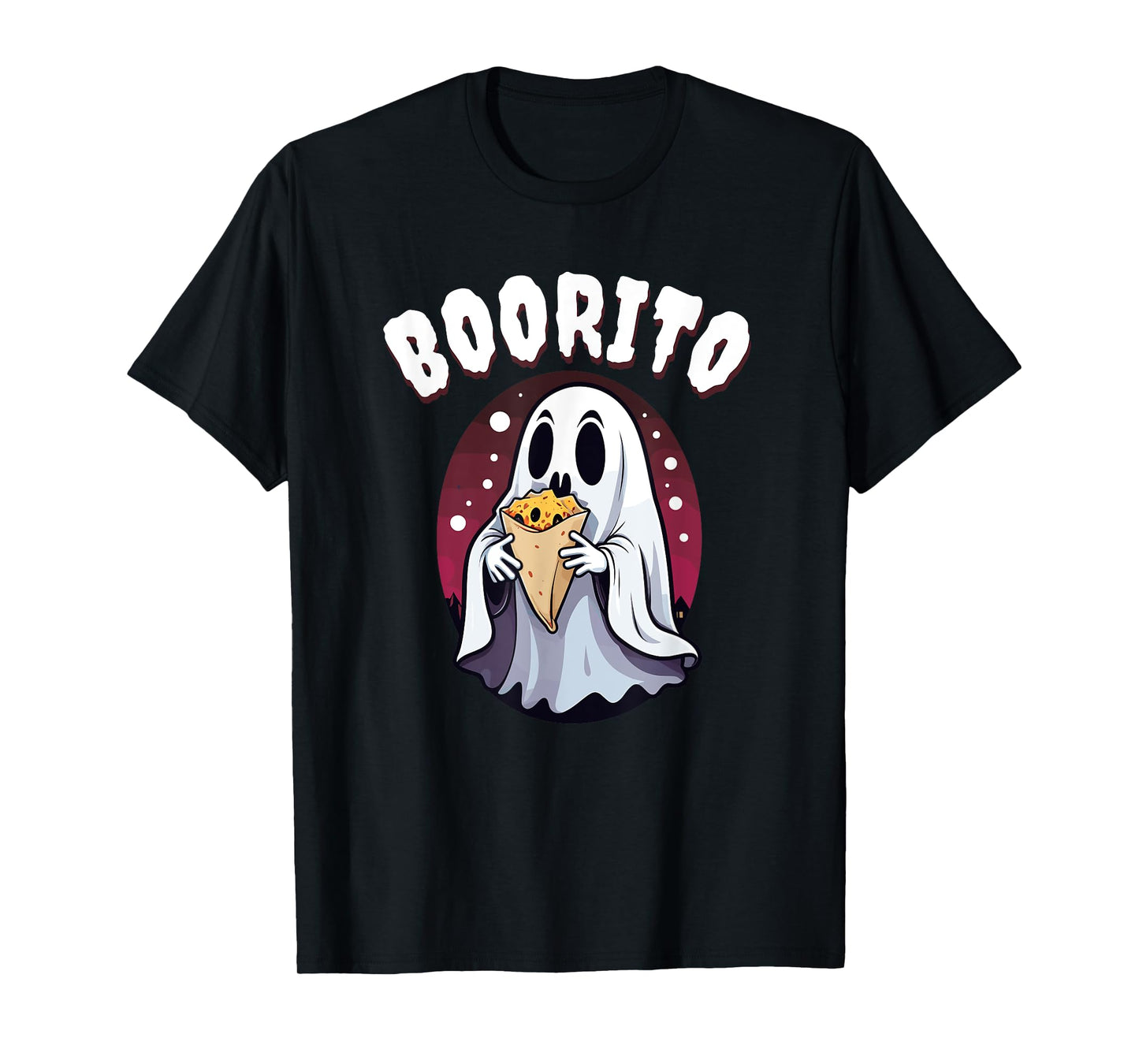 Boo-Rito Funny Mexican Taco Burrito Ghost Halloween Costume T-Shirt