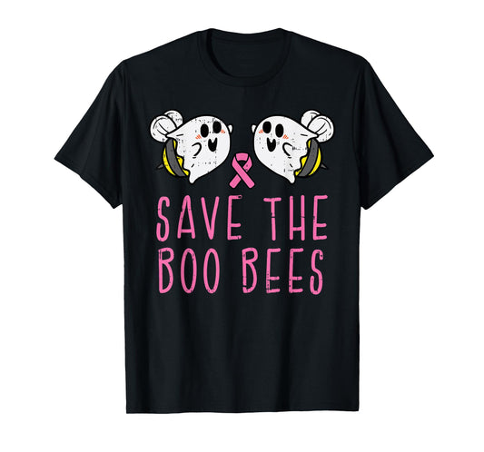 Save The Boo Bees Fun Halloween Breast Cancer Awareness Gift T-Shirt