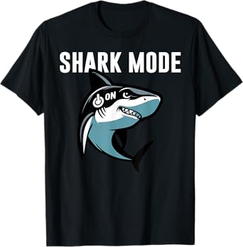 Cool Shark Shark Mode On Beach Funny Shark T-Shirt