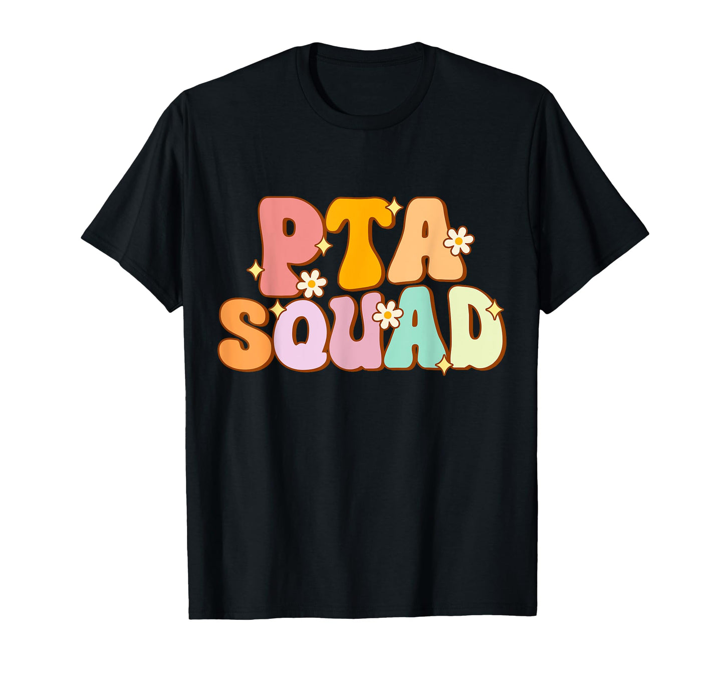 Groovy PTA Squad Parent Teacher Association T-Shirt for Men Women