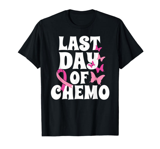 Breast Cancer Last Day of Chemo Butterfly Recovery T-Shirt