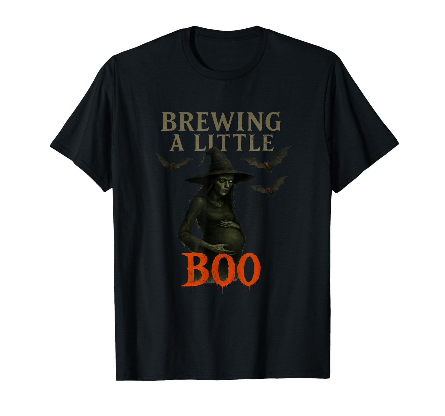 Happy Halloween Pregnant Baby Skeleton Spooky Season New Mom T-Shirt