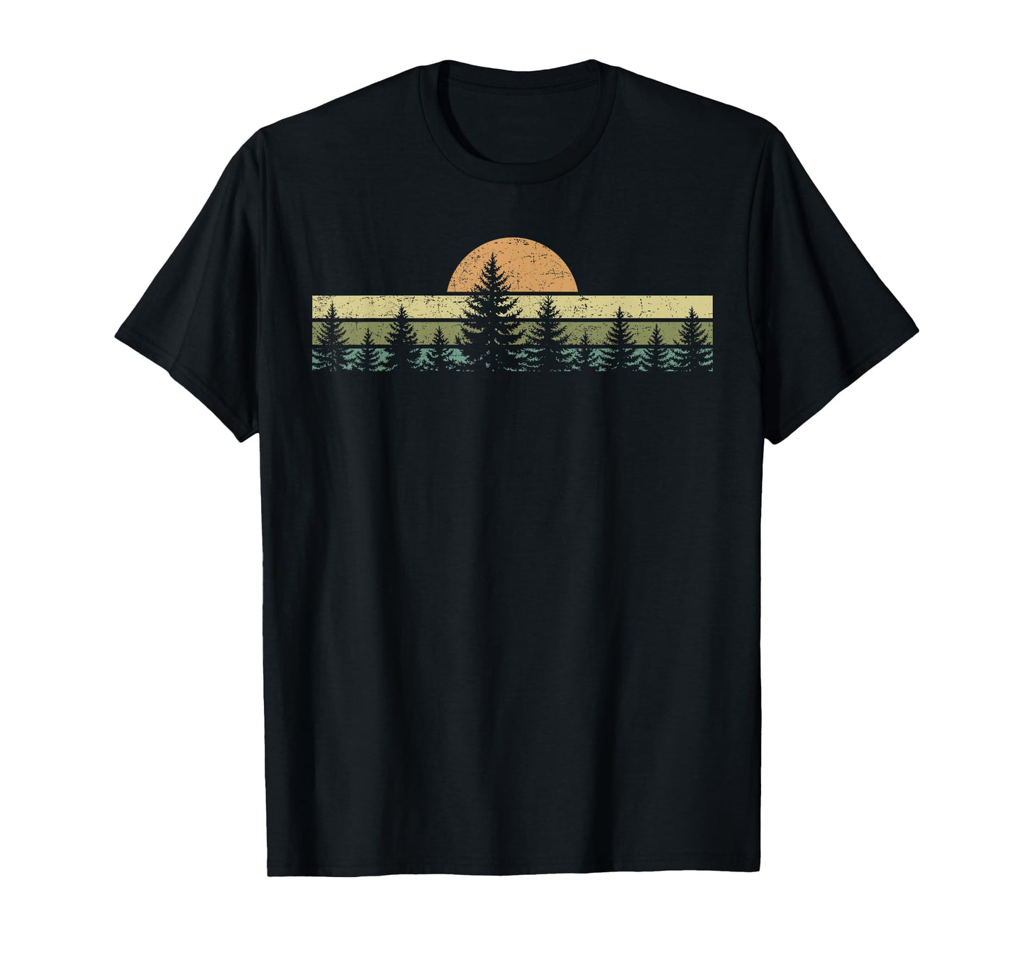 Outdoors Forest Trees Nature Women Men Retro Vintage Graphic T-Shirt