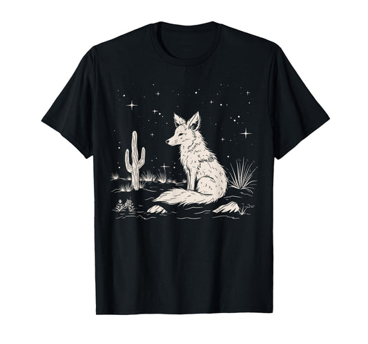 Coyote Arizona Desert Wild Animal Cactus South West Nature T-Shirt