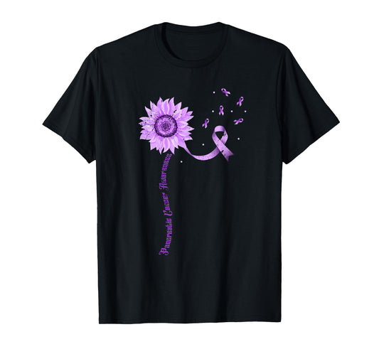 Cancer Survivor Purple Ribbon Gift Pancreatic Cancer T-Shirt