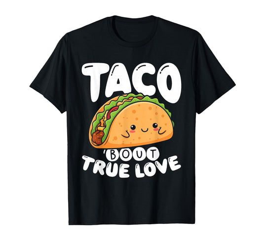 Cute Taco and Lettuce/Meat Kawaii Couple Funny Food Love T-Shirt