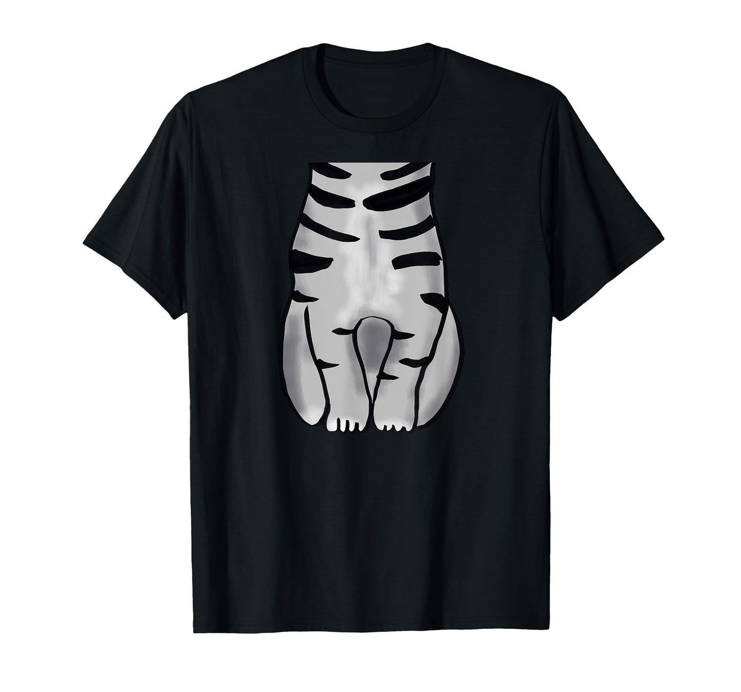 Easy Grey Striped Cat Halloween Costume T-Shirt