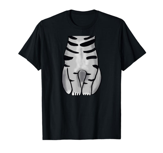 Easy Grey Striped Cat Halloween Costume T-Shirt