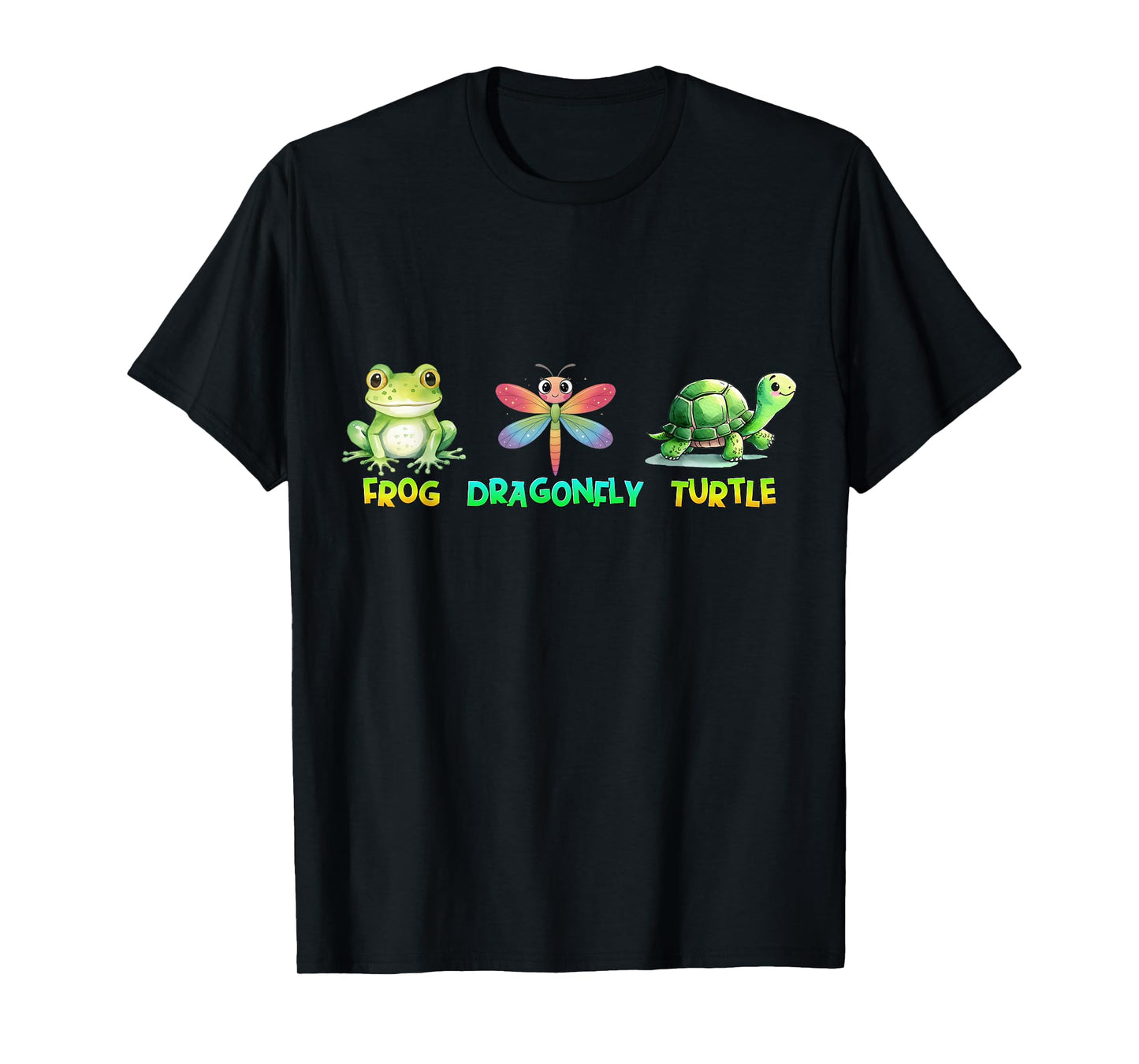 Chillin' With My Nature Crew – Frog, Turtle & Dragonfly T-Shirt