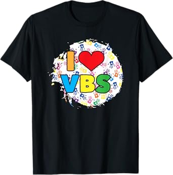 Vacation Bible School Handprints I Love VBS T-Shirt