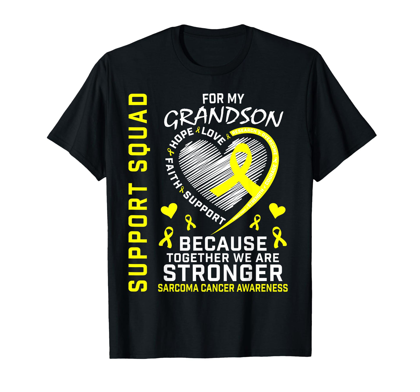 Grandson Sarcoma Cancer Awareness Supporter Products Family T-Shirt