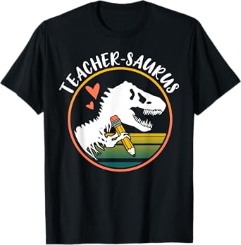 Teacher-saurus Funny Dinosaur Teacher design T-Rex design Men Women T-Shirt