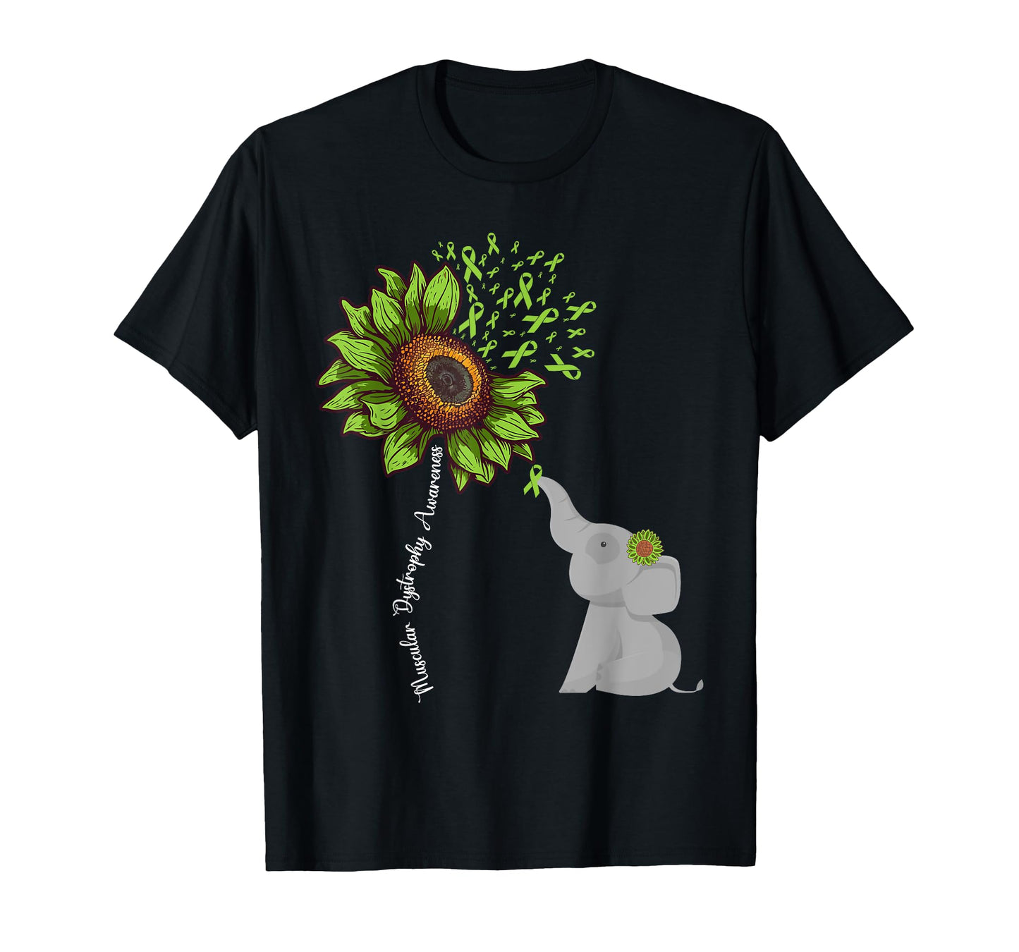 Sunflower Elephant Duchenne Muscular Dystrophy Awareness T-Shirt