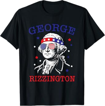 Funny George Rizz 4th of July Flag Shirt USA T-Shirt