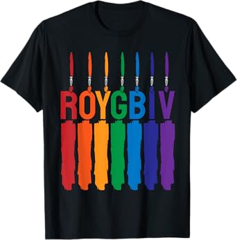 Rainbow Roygbiv Kids Artist Costume Art Teacher T-Shirt