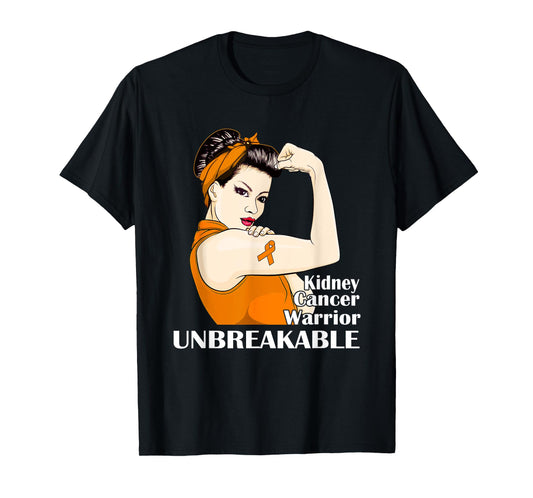 Kidney Cancer Awareness Warrior Unbreakable Survivors Girls T-Shirt