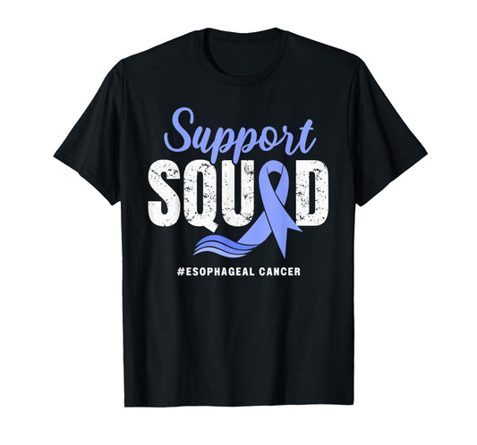 Esophageal Cancer Support Squad Periwinkle Ribbon awareness T-Shirt