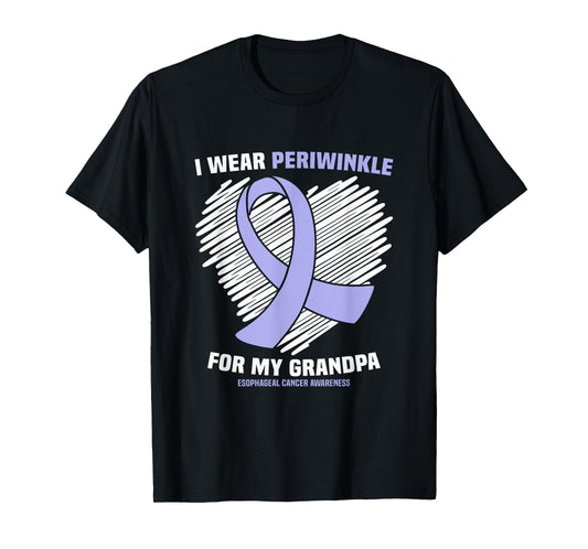 I Wear Periwinkle For My Grandpa Esophageal Cancer Awareness T-Shirt