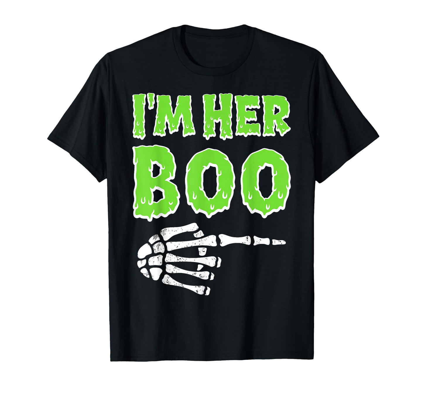 I’m Her Boo I’m His Ghoul Halloween Couples Matching Costume T-Shirt