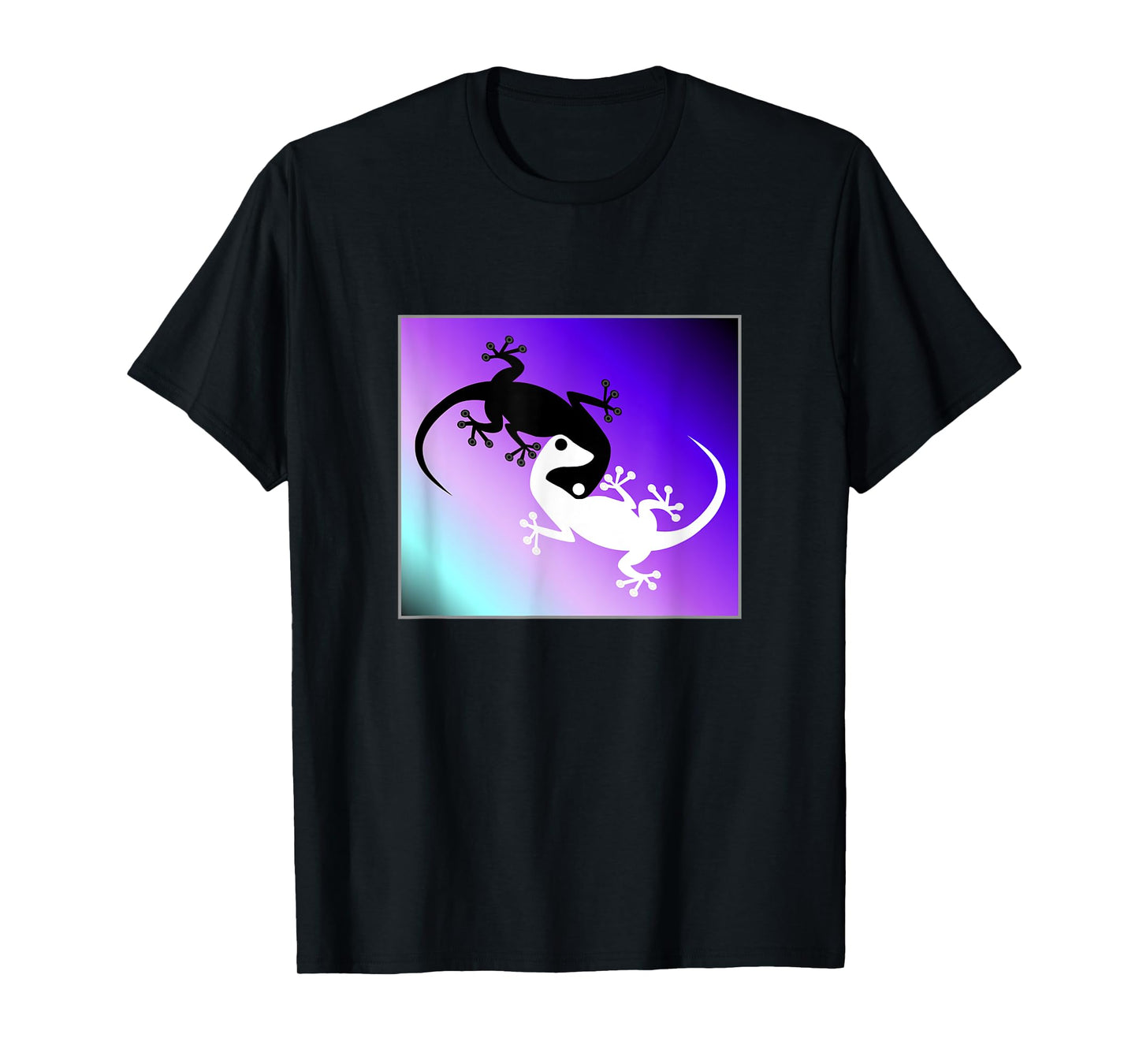 Yin Yang Geckos in Purple Tones T-Shirt