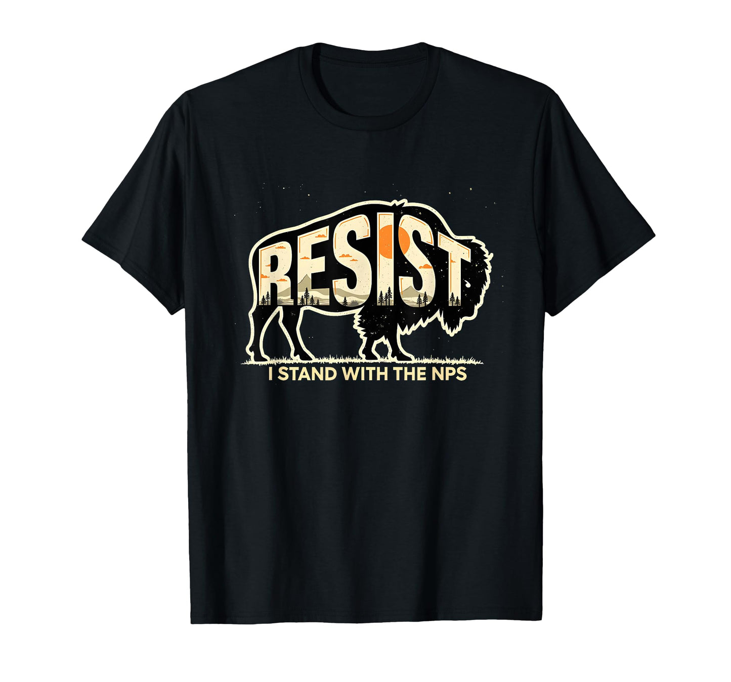 Resist Protect US National Park Buffalo Service Bison T-Shirt
