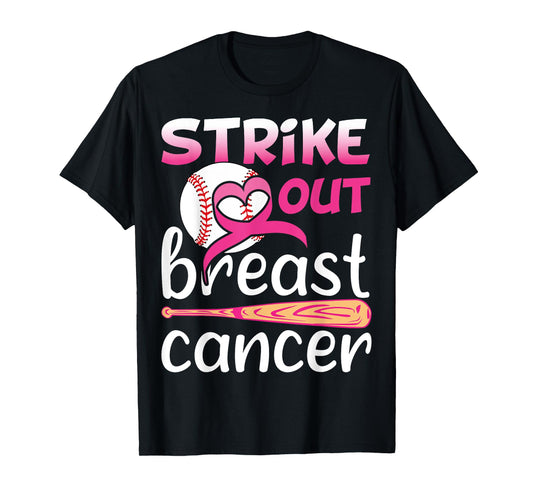 Strike Out Breast Cancer Awareness Baseball Softball Fighter T-Shirt
