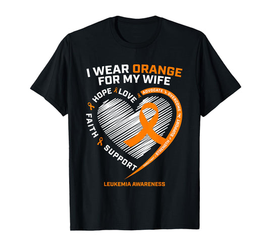 Men's Leukemia Awareness Shirts Wife Husband Tshirt Leukemia T-Shirt