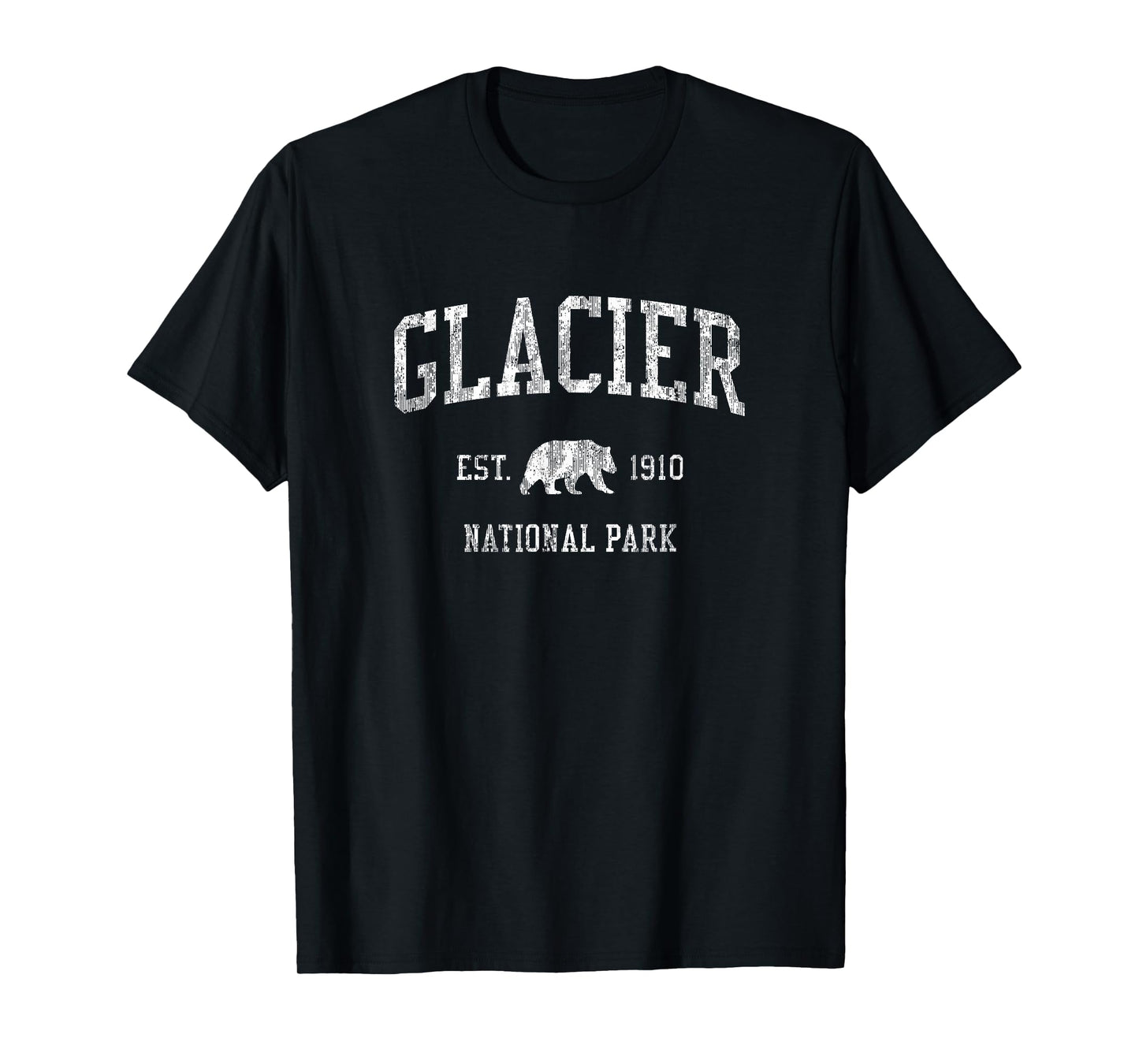 Glacier National Park T-Shirt Vintage Sports Design Tee T-Shirt