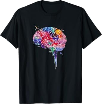 Colourful brain love science human anatomy brain T-Shirt