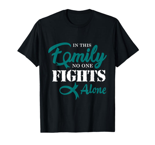 Ovarian Cancer Fight Cancer Ribbon T-Shirt
