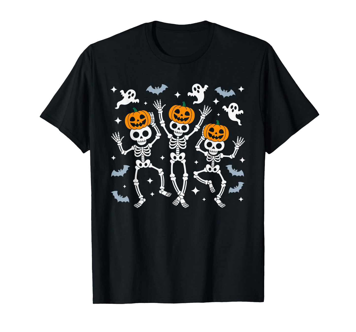 Dancing Skeleton Pumpkin for Toddler Teens Boys Kids T-Shirt