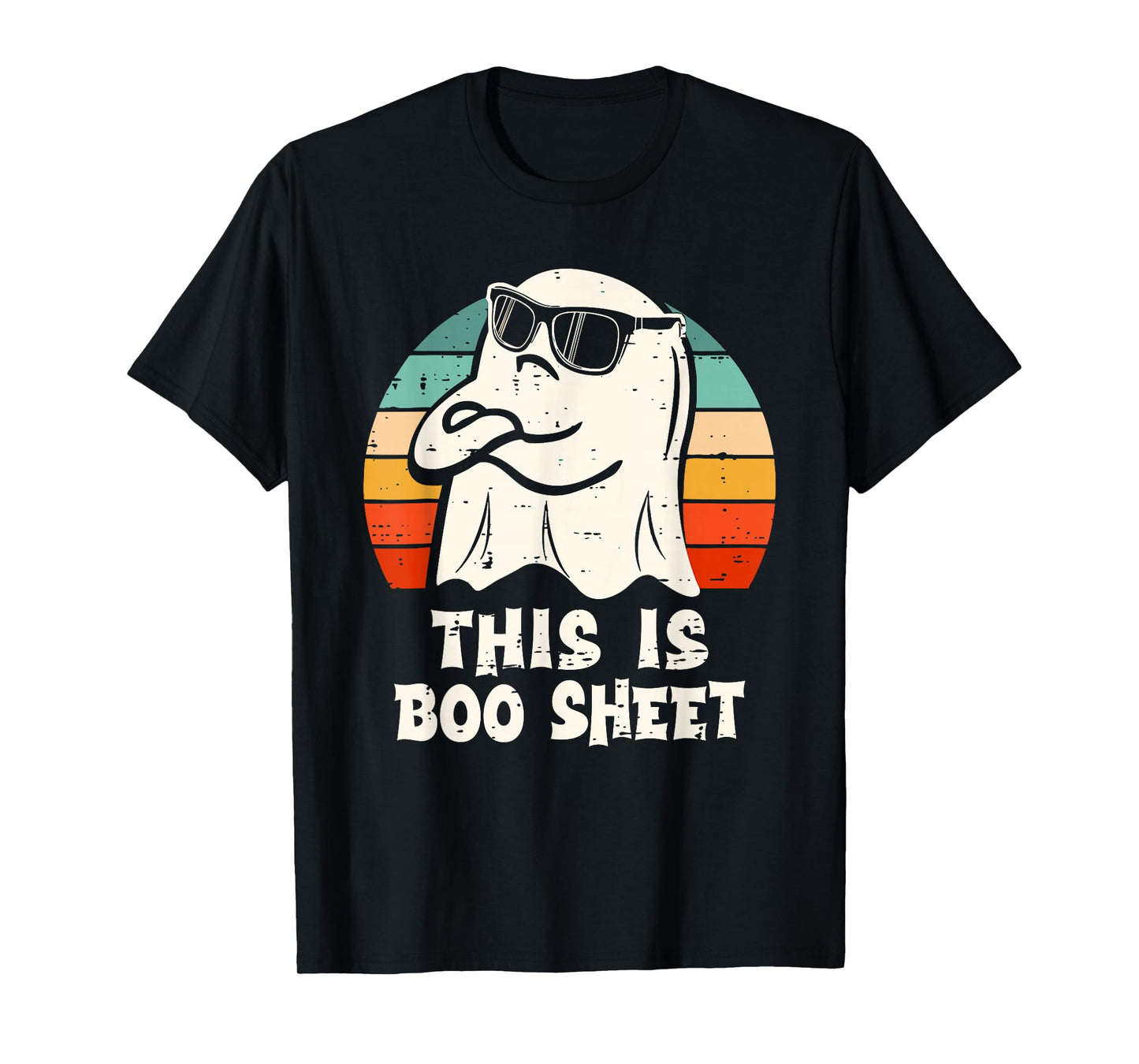 This is Boo Sheet Ghost Retro Halloween Costume Men Women T-Shirt