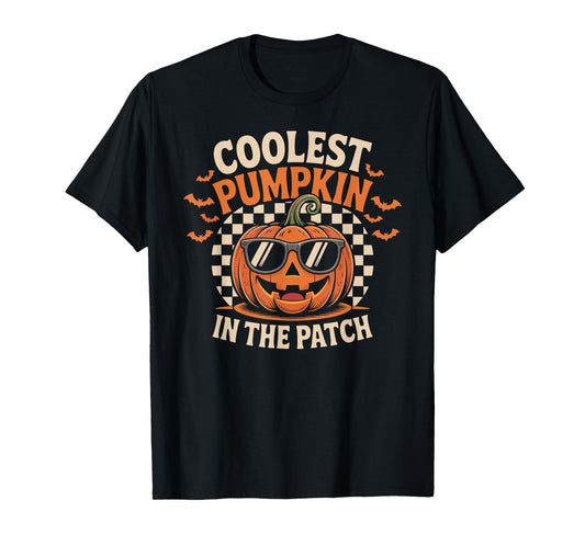Coolest Pumpkin in The Patch Halloween Boys Girls Kids T-Shirt