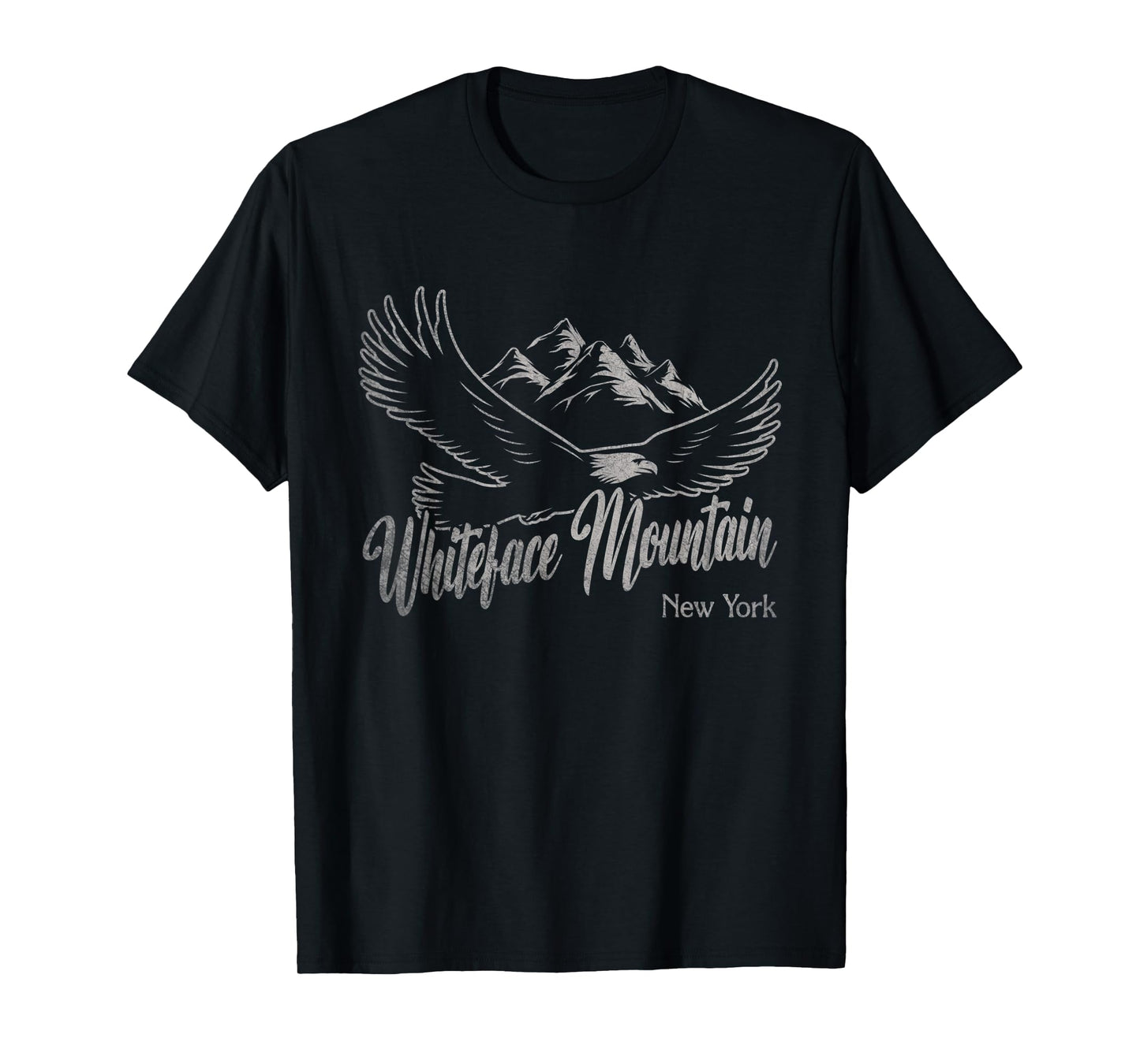 Vintage Whiteface Mountain New York Mountains Eagle T-Shirt