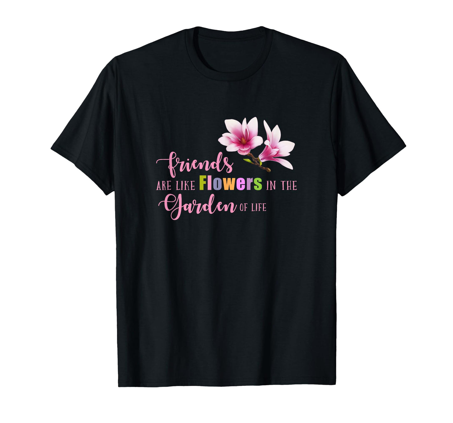Women T Shirt Cute Best Friend Friendship Flower Girls T-Shirt