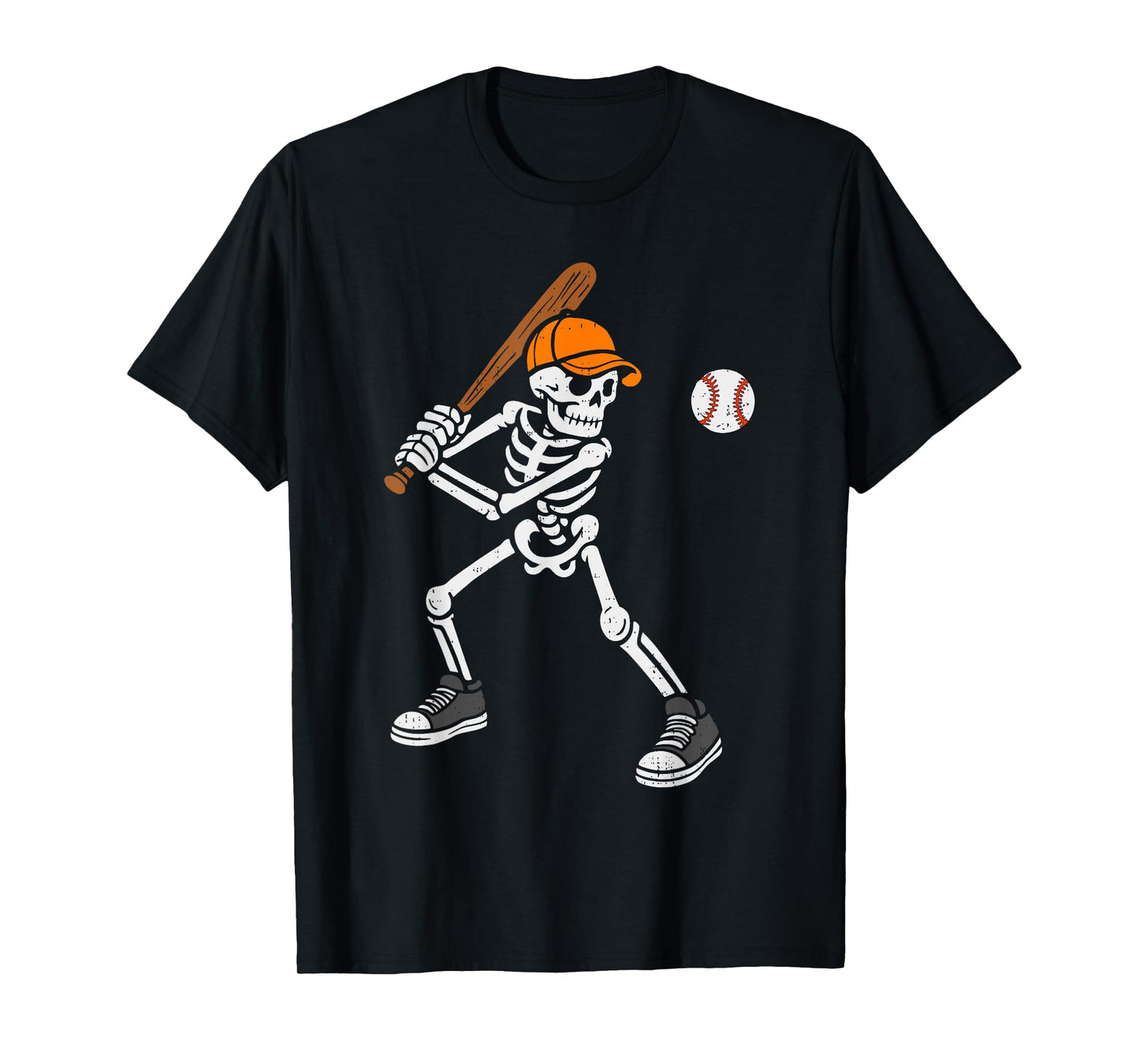 Skeleton Baseball Halloween Costume Mens Boys Teens Kids T-Shirt