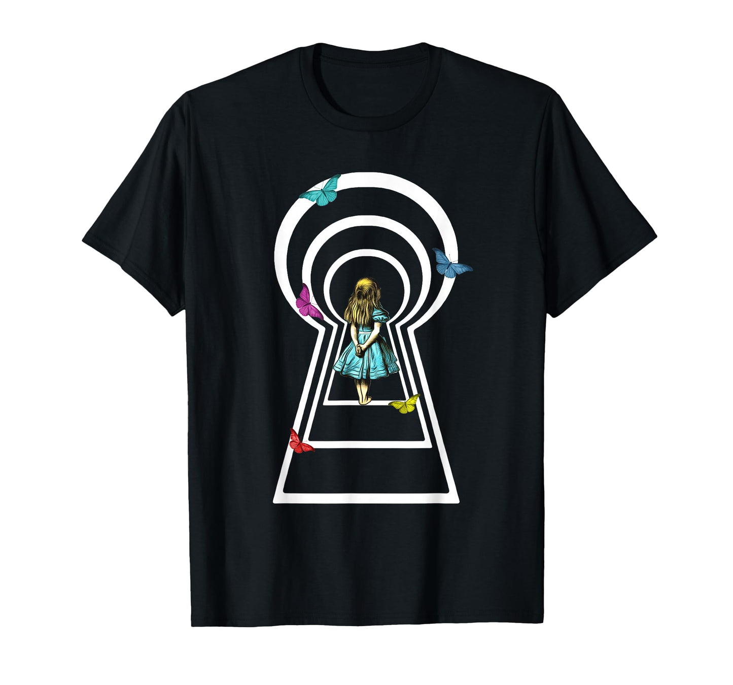Alice In Wonderland Through The Keyhole T Shirt Design T-Shirt