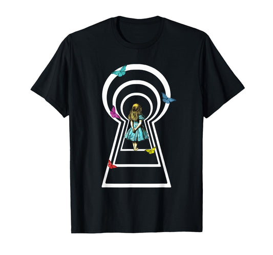 Alice In Wonderland Through The Keyhole T Shirt Design T-Shirt