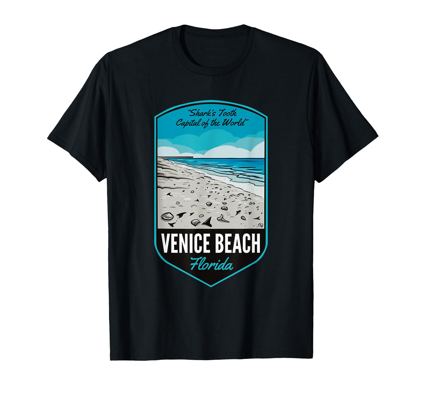 Venice Beach FL Sharks Tooth Capital T-Shirt