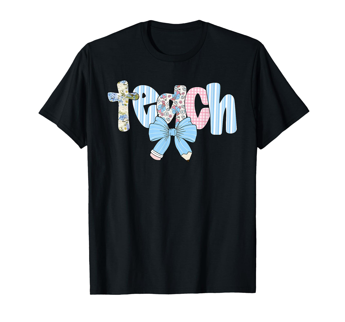 Coquette Bow Teach Teacher Happy First Day Back To School T-Shirt