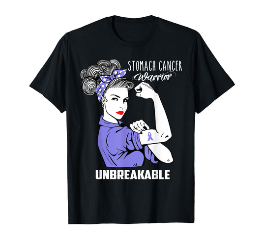 Stomach Cancer Awareness Stomach Cancer Warrior Unbreakable T-Shirt