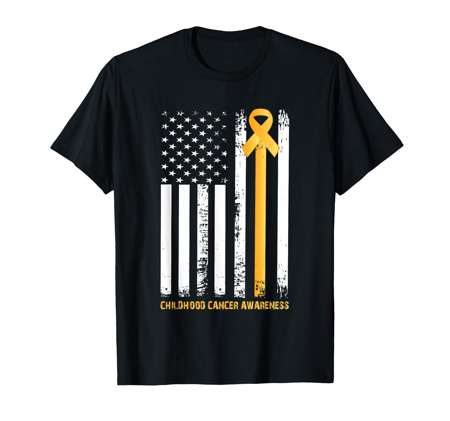 ribbon in a flag, Childhood cancer awareness T-Shirt