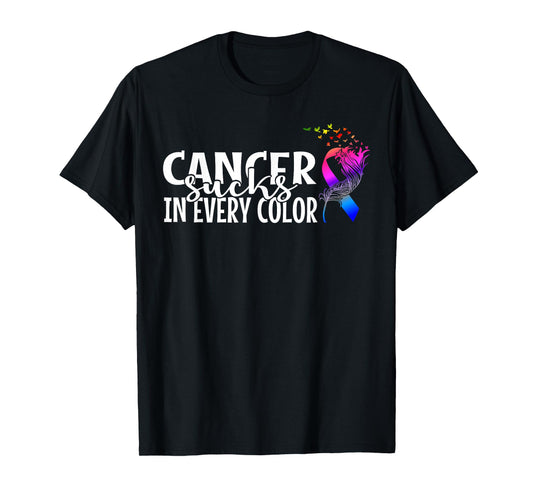 Cancer Sucks in Any Colour Cancer Warrior T-Shirt