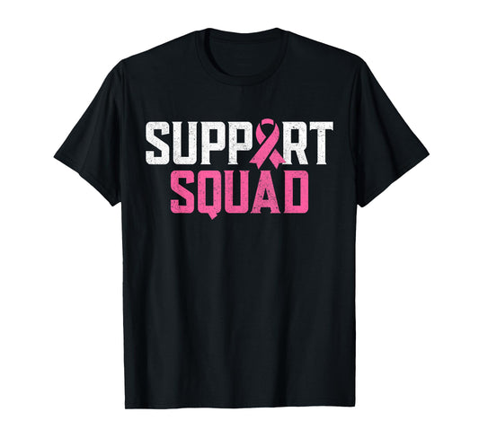 Support Squad Breast Cancer Warrior Breast Cancer Awareness T-Shirt