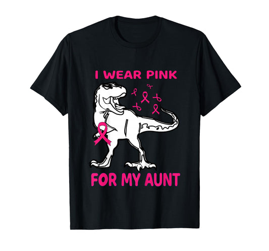 Kids I Wear Pink For My Aunt Tee Breast Cancer Awareness Toddler T-Shirt
