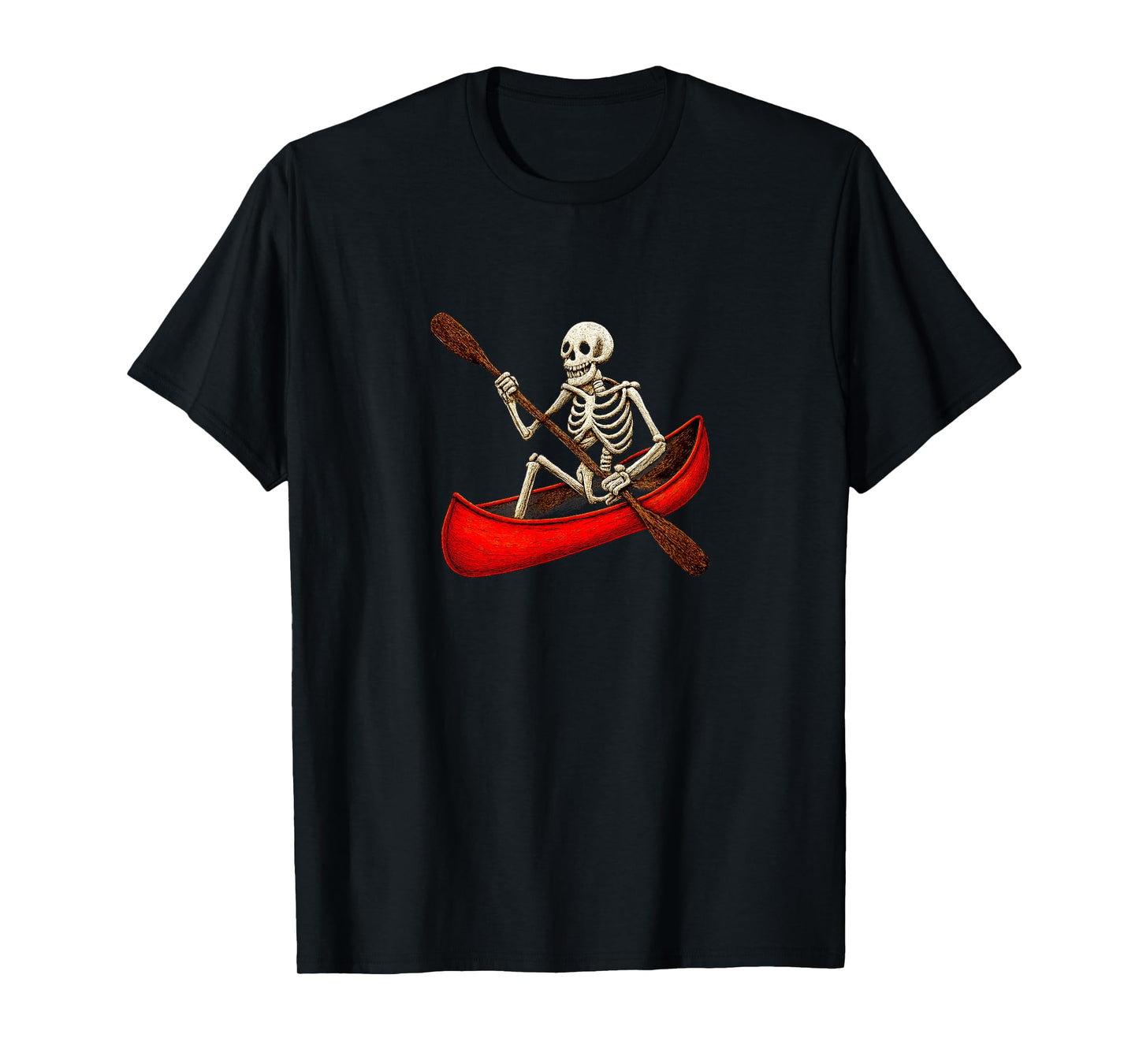 Skeleton Canoe Canoeing Canoer Paddle Sport T-Shirt