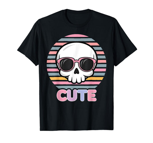 Pastel Goth Fairycore Grunge Kawaii Cute Halloween Skull T-Shirt
