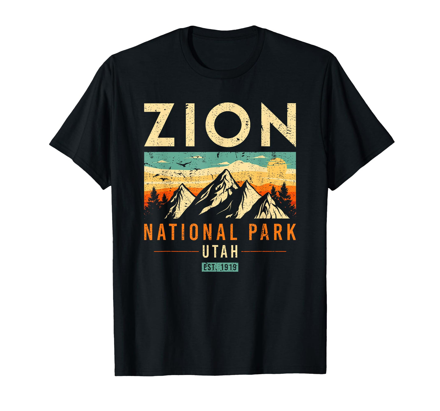 Zion Est 1919 Utah Vintage Retro National Park T-Shirt
